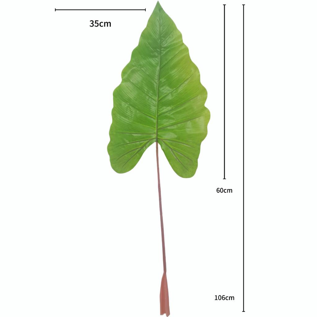 Artificial Caladium Leaves for Wedding, Home Decor, Landscaping, and Photography Props