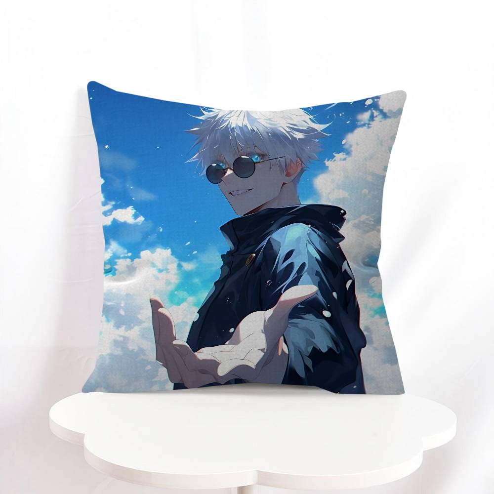 S-Satoru Gojo Cushion Cover Car Throw Pillow Case For Sofa Car Christmas Gift 40x40cm 45x45cm