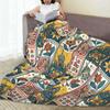 Intricate Slavic Folk Art Seamless Pattern with Floral and Architectural Motifs. Blankets Blanket for Couch Bedding Outdoor