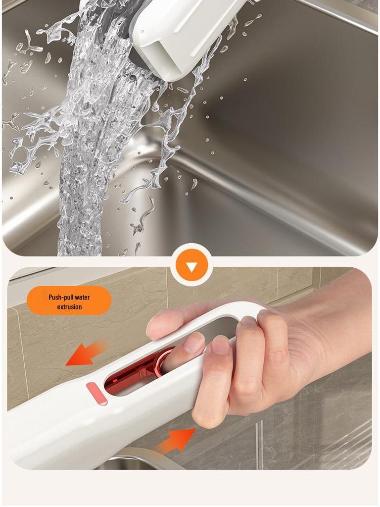 Compact Hands-Free Multi-Purpose Sponge Mop for Absorbent Cleaning: Perfect for Desktops, Kitchens, Bathrooms, and Glass.