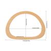 2pcs 6.1 Inch Length Wooden Purse Handles Wood Color Bag Handles Replacement  For DIY Craft
