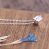 Cloud-jewelry Miniature White Box Necklace Pendant for Women [Wooden Gift Box Included] Sterling Silver 925 GBN-1C