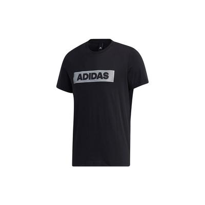 Graphic Box Logo Round Neck Sports Tee Men Tops Black GJ5112