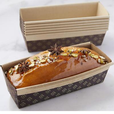 Boutique Disposable Rectangular Paper Loaf Pan Molds Oven Safe Cake Mold For Baking Bread Meatloaf Bundt Cake Sweets
