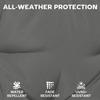 Set of 6 Outdoor Seat Cushions with Machine Washable Cover, Water Repellent Seat Cushions Dark Grey