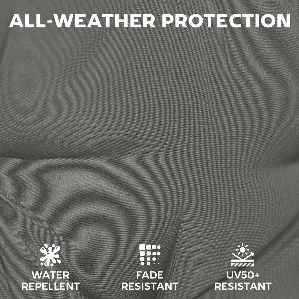 Set of 6 Outdoor Seat Cushions with Machine Washable Cover, Water Repellent Seat Cushions Dark Grey