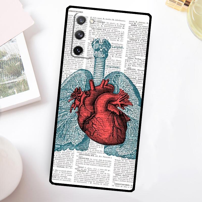 Medizinische menschliche Anatomie Hülle Für Samsung Galaxy S23 Ultra S22 Plus S20 S21 FE S8 S9 S10 Note 10 20 S24 Ultra Hülle