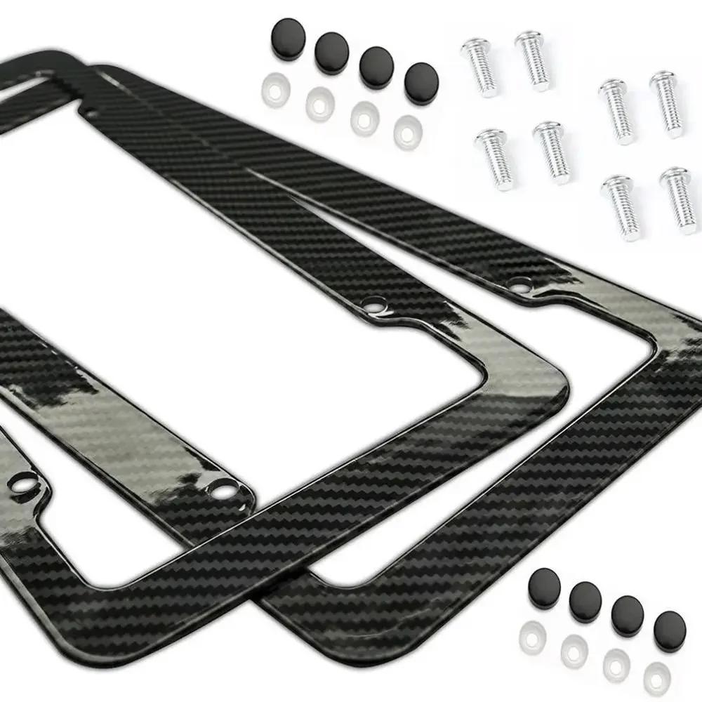 Hochwertige Carbonfaser-Textur Universelle US/CA Standardgröße Kennzeichenhalter-Abdeckungen - Autozubehör Amagi