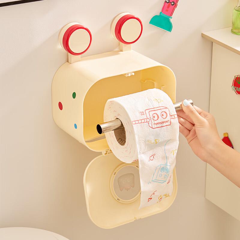 MAILOOQE Punch-Free Suction Cup Toilet Paper Holder