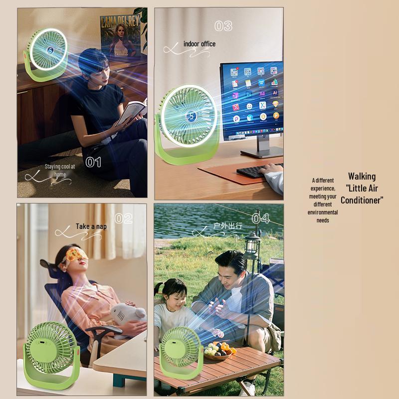Silent USB Mini Desk Fan for Students, Office, and Bedside Charging