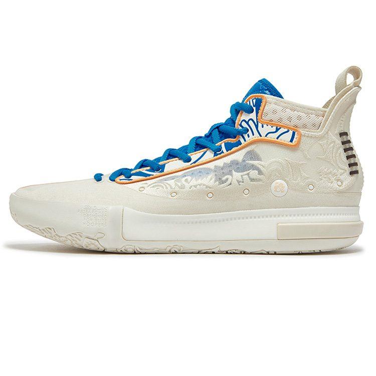361 Joker Nikola Jokic La Leyenda Zapatillas de Baloncesto de Caña Baja para Hombre Semilla de Loto Blanco 672521123-13