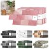 6 Stück 3D Wandfliesenaufkleber Wasserdichte PVC Imitation Fliesenaufkleber Selbstklebende Dekorationsfliesenaufkleber für Küche und Bad