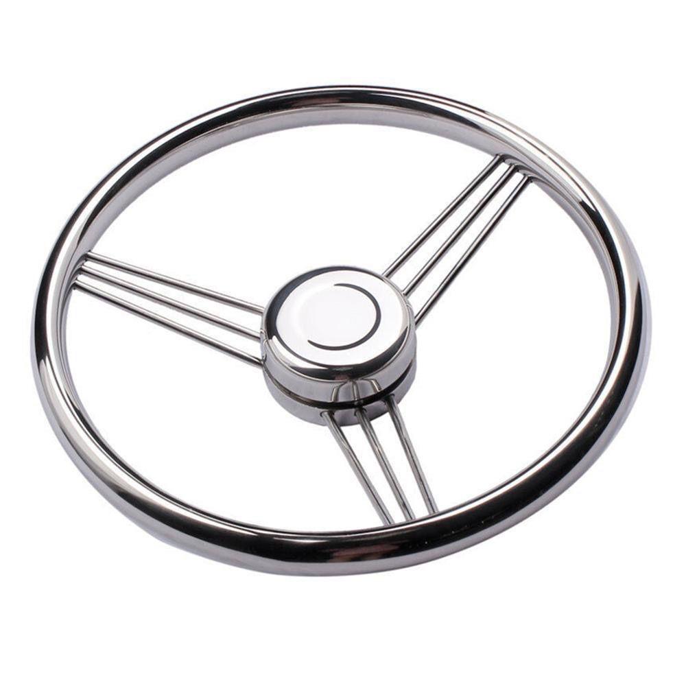 Stainless Steel Marine Steering Wheel, Universal for Yacht Speedboat Hydraulic & Mechanical Helm System, Boat Hardware Accessori
