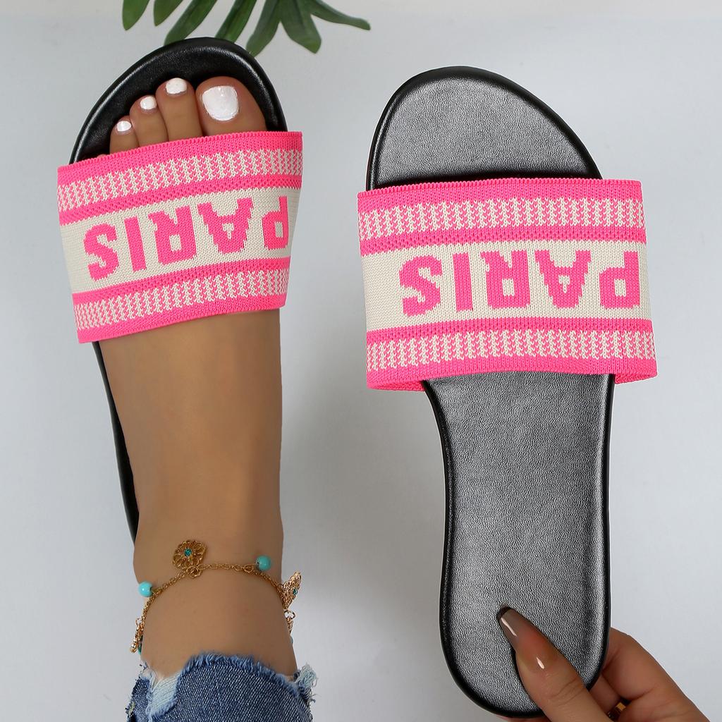 36-44 Women Woven Slipper Loafers Casual Flats Shoes Slippers Summer