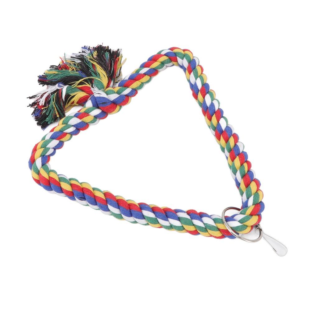 Chewing Design Rope Perch Stand Triangular Shape Colorful Parrot Toy Bird Swing Toy  For Parakeets