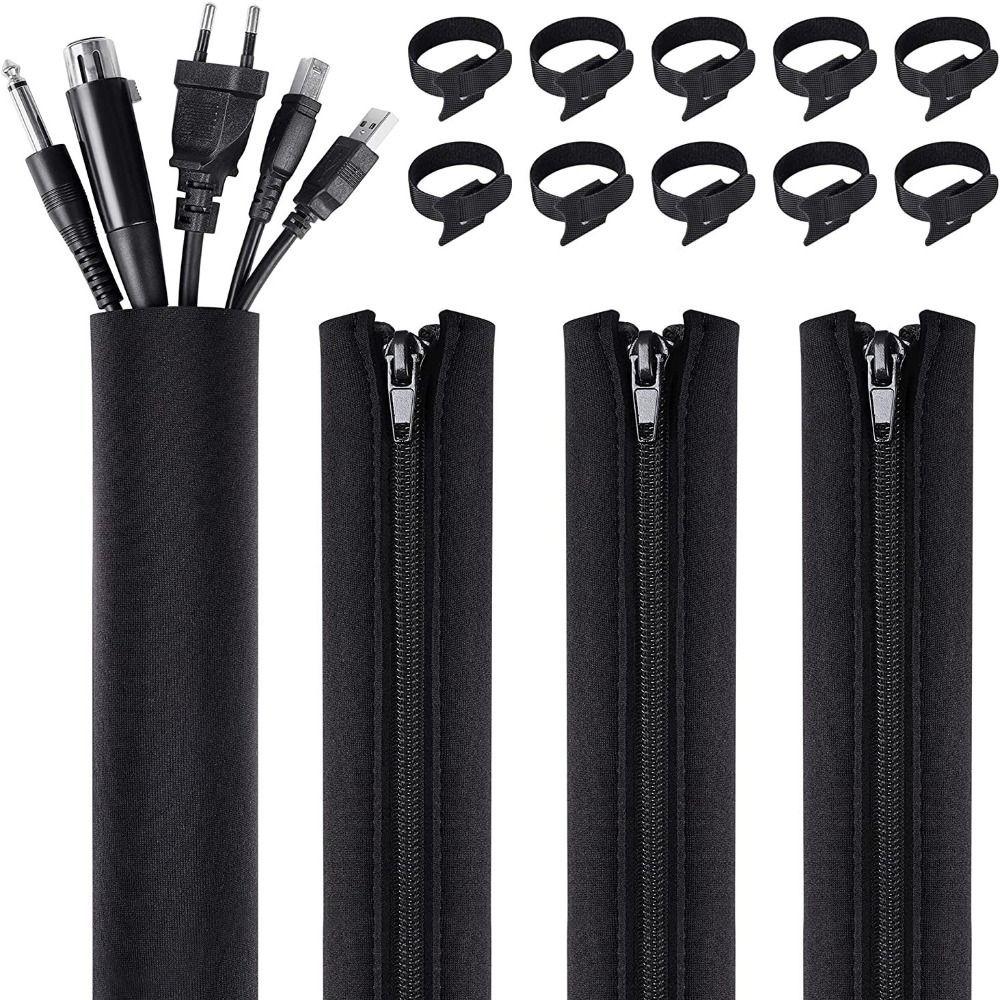 Data Cable Cable Management Sleeve Computer Cable Storage Cover  Computer Setup