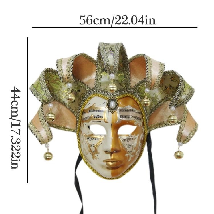 Masquerade Mask for Men Women Venetians Jester Mask Halloween Cosplay Party Costume Cosplay Mask for Wall Decorations
