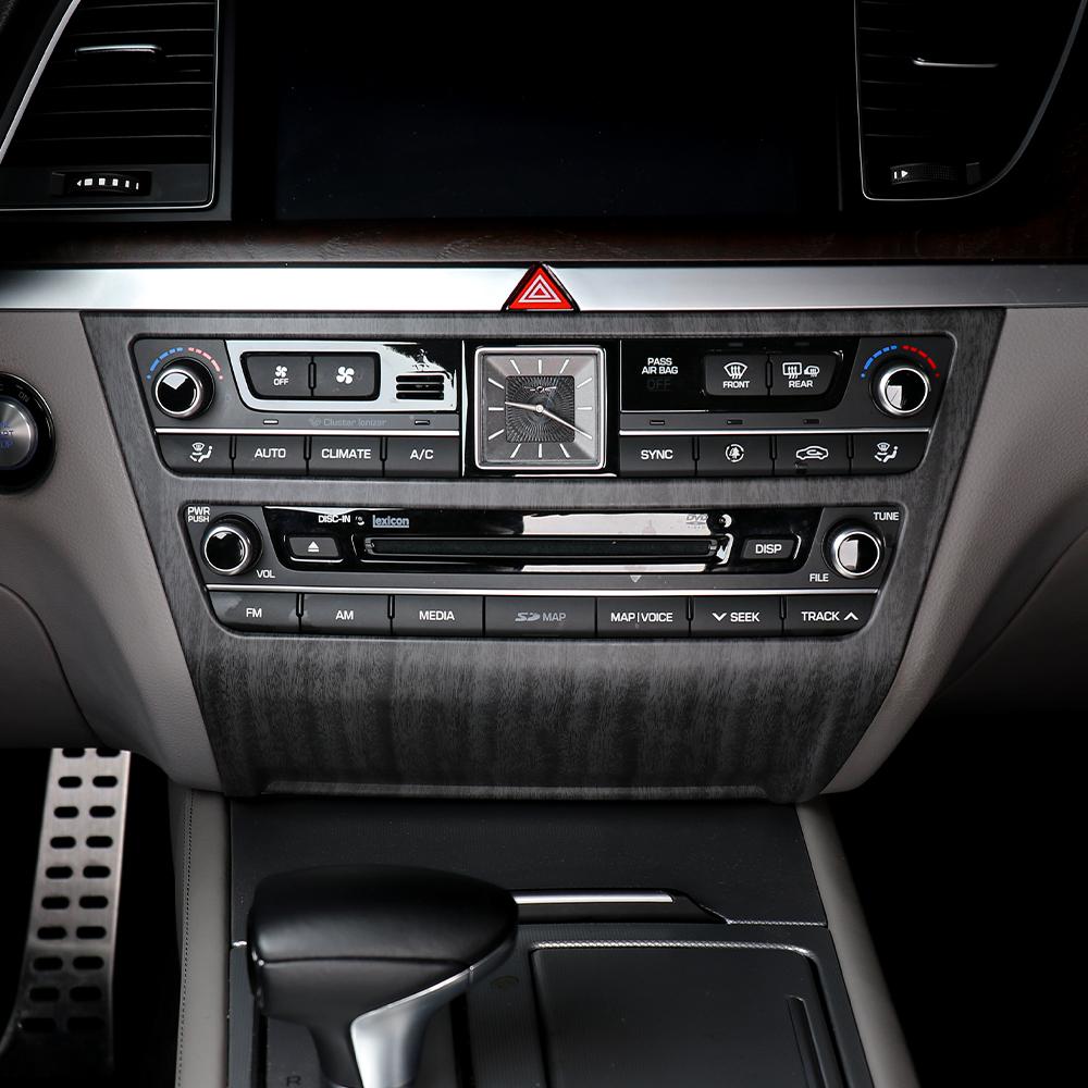 Car Tuning Carbon Fiber ABS Air conditioning Switch Adjustment Frame Cover Trim Accessories For Genesis G80 DH 2015-2020 LHD