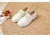 Women's Cowhide Flat Dancing Shoes - Round Toe, Low Heel, Breathable, Versatile, Casual, Comfortable.