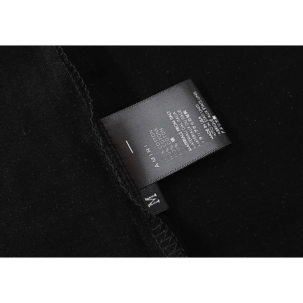 989 Amiri 2025 Summer New Men's and Women's Loose High Quality Cotton Plus Size T-shirt Couple T-Shirt Snooker Slock Print