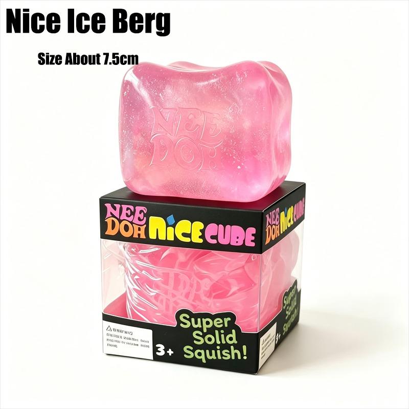 Needoh Mini Nice Ice Baby Teenie Velikost Berg Super Kostka Hračka Mačkací Pomalé Vracení Uvolňovač Stresu pro Úzkost Autismus Senzorická Hra