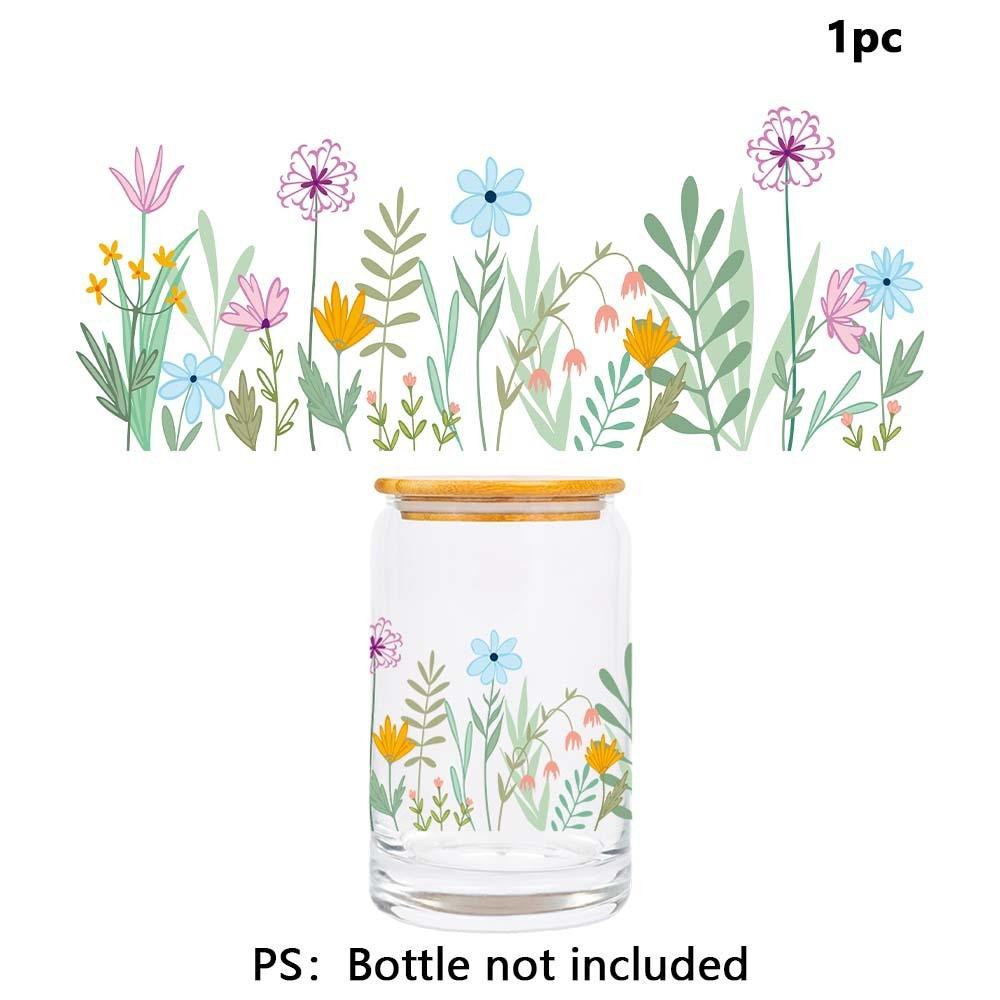 And Flower Flower Pattern Water Cup Transfer Sticker For Home Office Decor