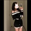 French Chic One-Shoulder Knit Dress for Women - Contrasting Color Autumn/Winter Petite Hip-Hugging Short Skirt