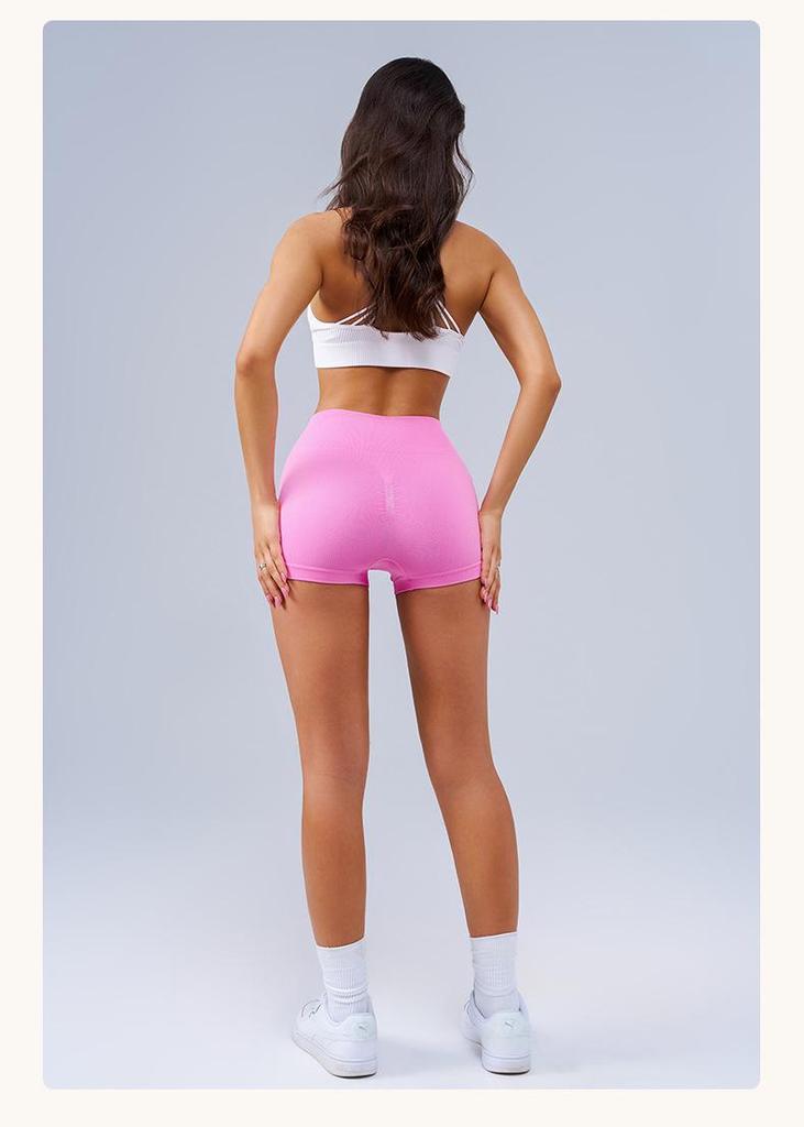 Women's High-Waisted Butt-Lifting Stretchy Yoga Shorts - Breathable Three-Quarter Length with Pleated Drawstring