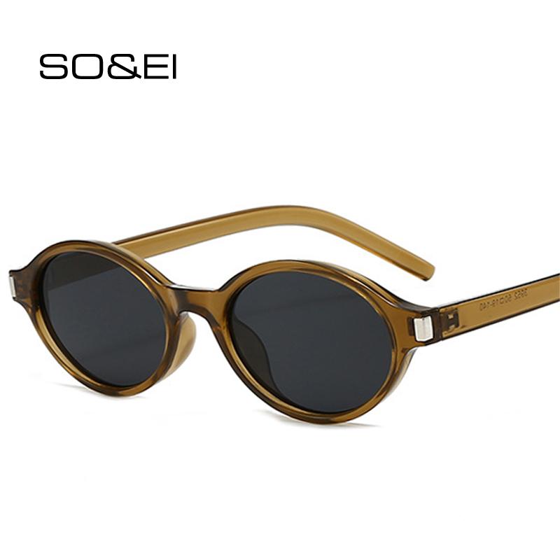 SHAUNA Fashion Small Oval Sunglasses Women Shades UV400 Retro Punk Men Leopard Blue Sun Glasses