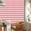 Harlequin Diamonds Wallpaper, coral background, coral center, 50x1000