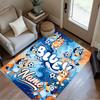 Christmas Penguins Celebration Customizable Name Floor Rug Office Rug Design for Living Rooms Dining Room Outdoor Kitchen Anti-slip Rug