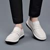 Fashion Spring Autumn Men's Casual Cow Leather White Shoes Fashion Korean Youth Fashion Big Head Men's Designer Shoes