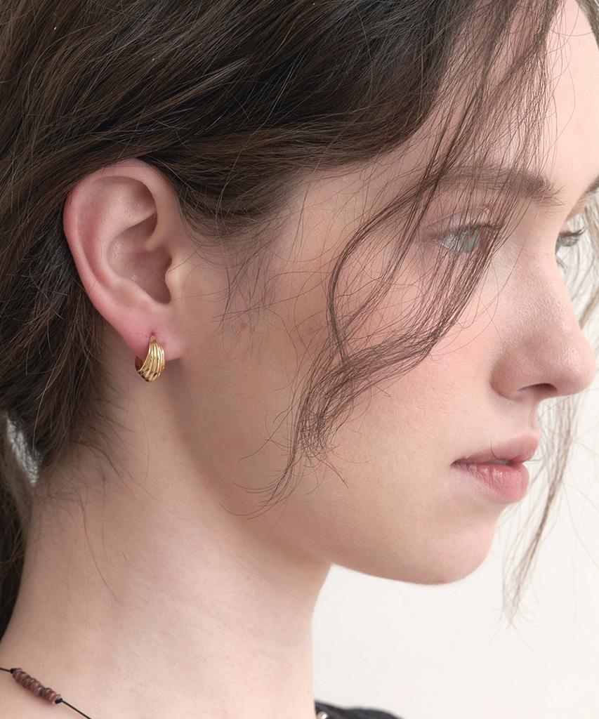 Halden Waterfall Ring Earrings (E052_Gold)