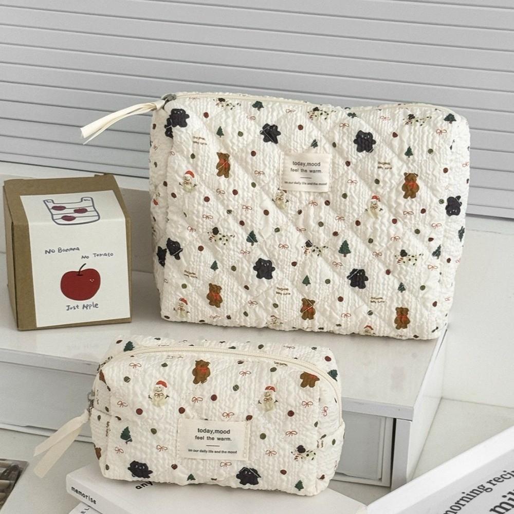 Einfache Niedliche Cartoon-Bedruckte Kosmetiktaschen Tragbare Multifunktionale Make-up-Taschen Große Kapazität Aufbewahrungstasche Reise