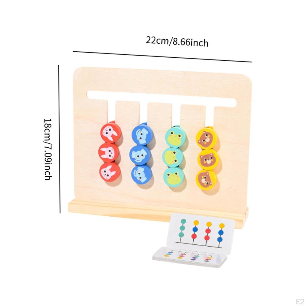 Farbzuordnung Schieberätsel Frühe Bildung MINT-Spielzeug Kinder Knobelaufgaben Logikspiel