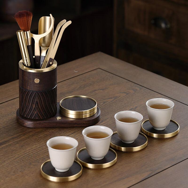 Hanyou Solid Wood Six Gentlemen Tea Set Accessories
