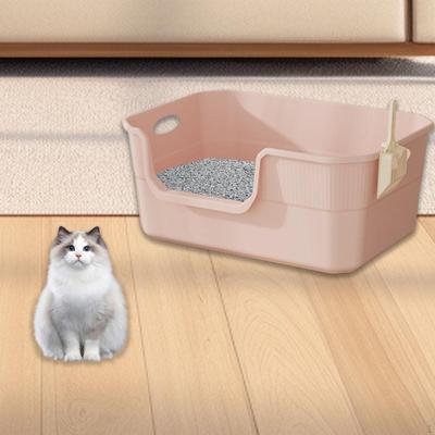 Open Litter Box for Small and Large Cats Easy Carry Anti Splashing Portable Pet Supplies Extra