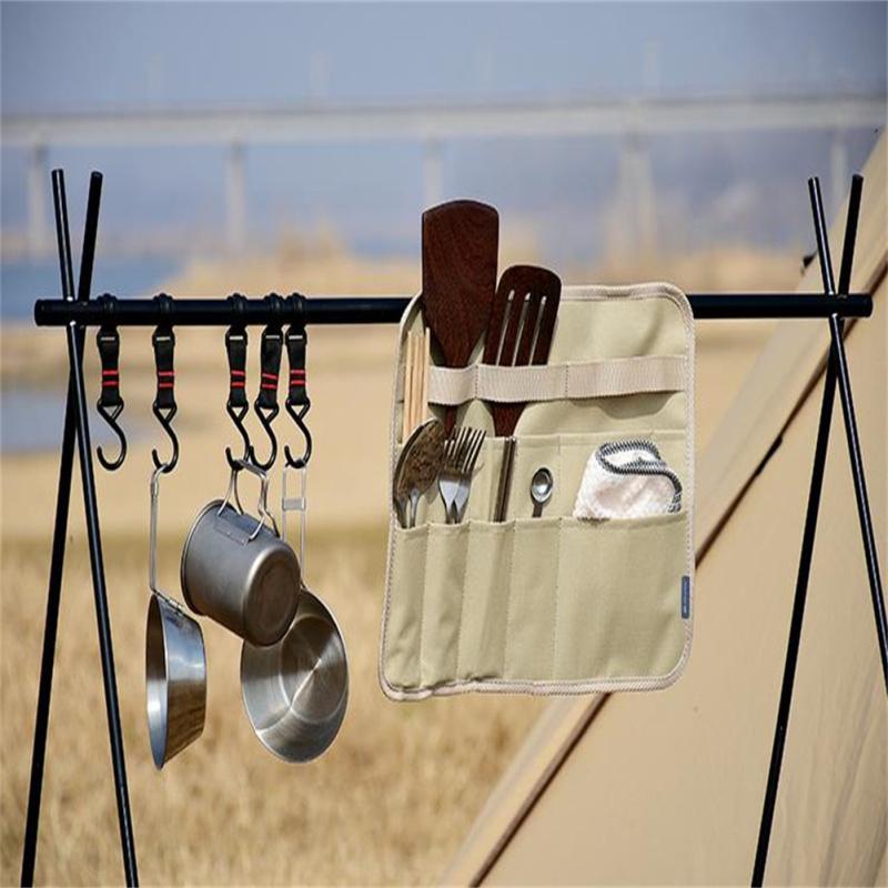 Oxford Cloth Camping Portable Tableware  Storage  Bag Ultralight Foldable Picnic Cutlery Storage