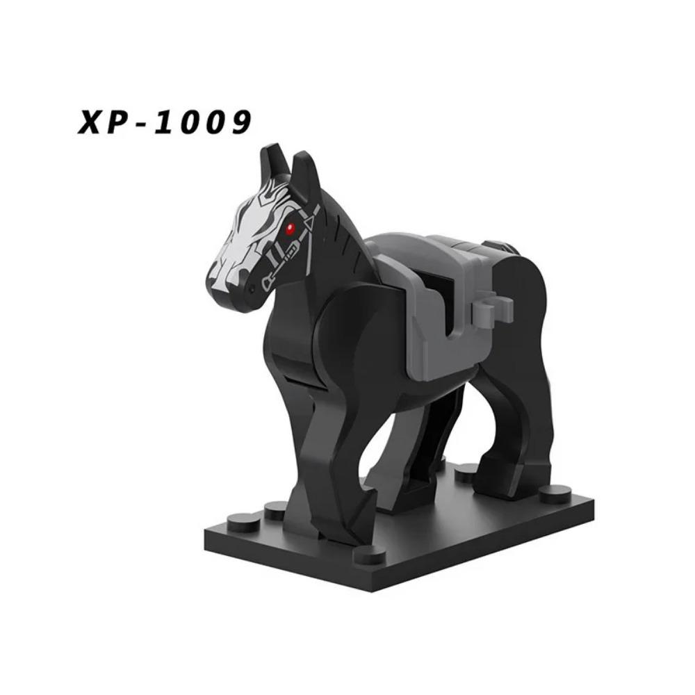 Militära Medeltida Byggklossar Soldatfigurer Riddare Utrustning Djurtillbehör Fäste Rüstning Krigshäst Miniklossar MOC