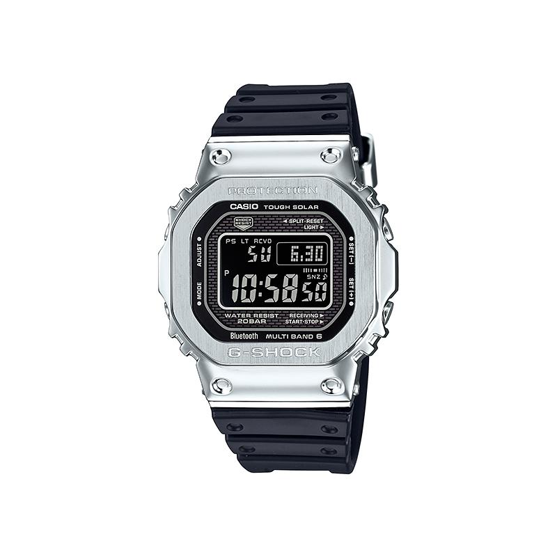 Casio Collezione Personalizzata GMW B5000 1A Movimento Solare Cinturino in Metallo Orologio Unisex Quadrante Nero GMW-B5000-1A(Watch4--)