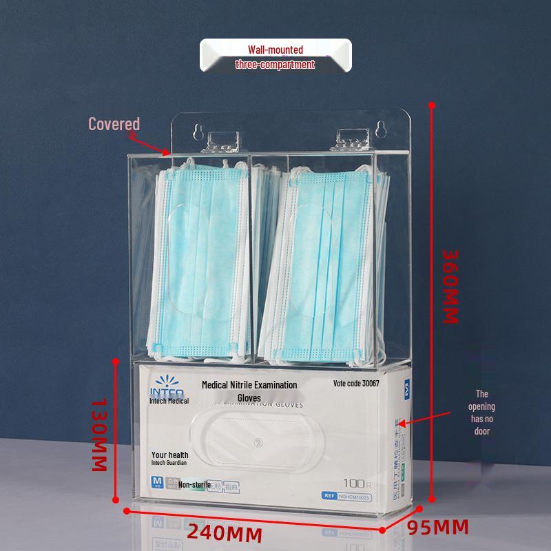 Punch-Free Wall-Mounted Acrylic Storage Box for Hats, Shoes, Gloves, and Masks