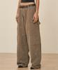 TAKEASY Damaged Painted Carpenter Pants (Deep Olive)