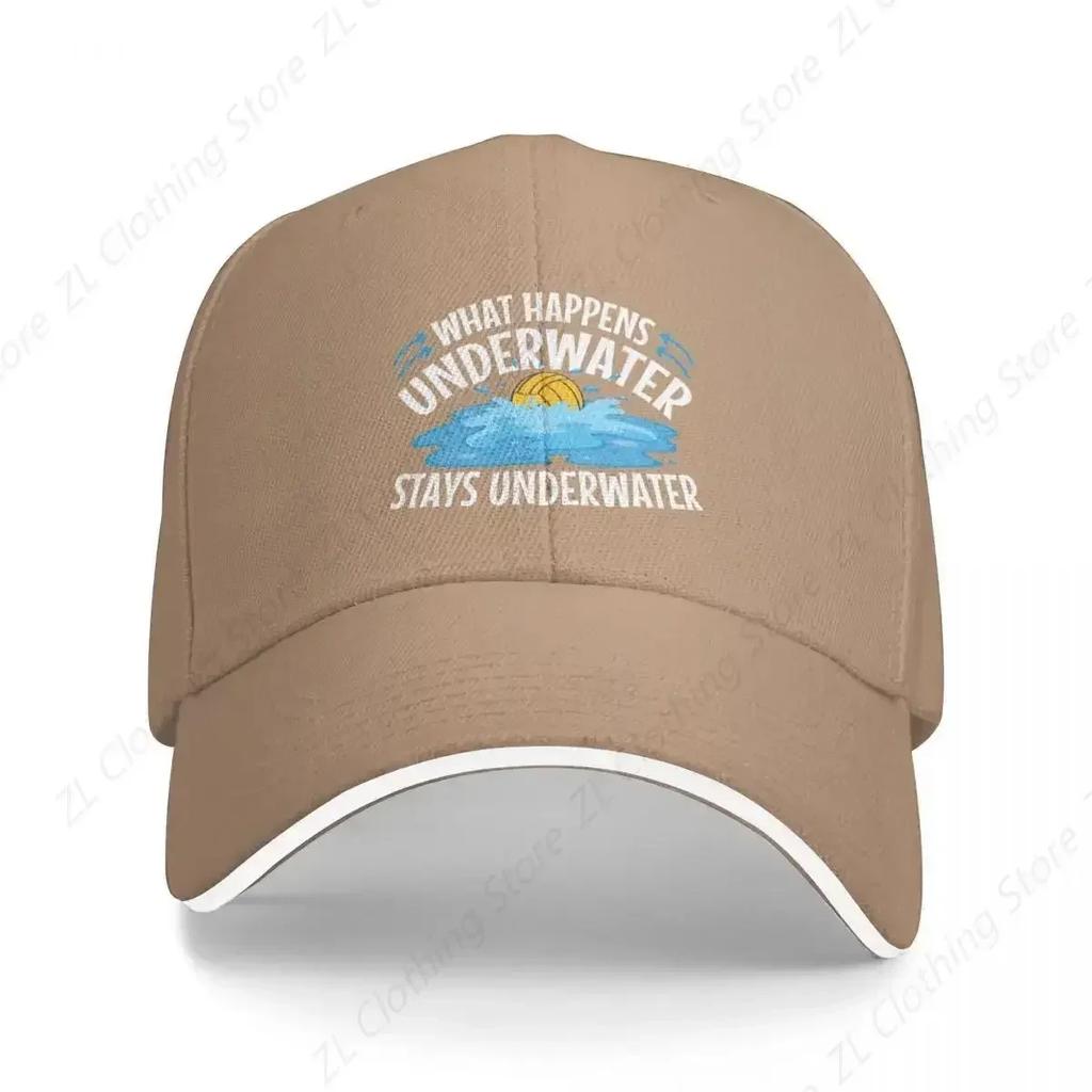 New Water What Happens Underwater Stays Underwater Baseball Cap Hip Hop Beach Bag Women Beach Fashion Unisexs