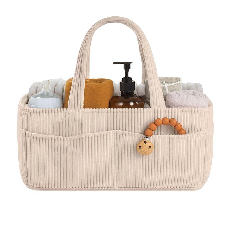 

Nursery Baby Diaper Caddy Organizer-For Changing Table Storage Basket, Newborn Essential Stylish Gift For Baby Shower бежевий