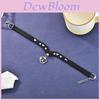 Leather Choker Necklace With Heart Love Pins For Women In Sweet Cool Style