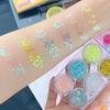 Safe 20-Color Kids Stage Makeup Eyeshadow Tray Shiny Pearl Sequin Kindergarten Dance Flash Powder Dog, 6-Color Sequin 104 Cherry Diary, 1 Pcs
