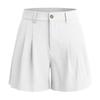 Damen Reißverschlusstasche Falten Casual Shorts 2026