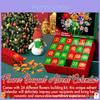 Calendário do Advento Contagem Regressiva de Natal com Buquê de Flores Caixa Surpresa com Diversão DIY para Decoração de Feriado