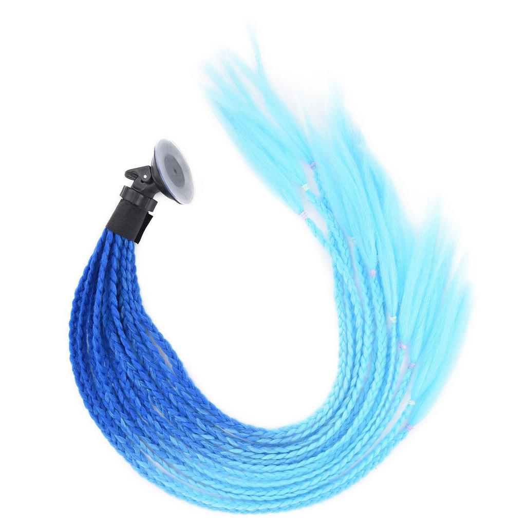 Motorcycle Helmet Dreadlock Braid Decor, 60cm Suction Cup for Delivery Riders