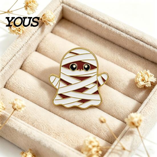 Unique Holiday Gifts for Friends Halloween Enamel Brooch Pin, Cartoon Ghost Witch Hat Black Cat Lapel Pins Spider Decorative Badge Jackets Backpacks